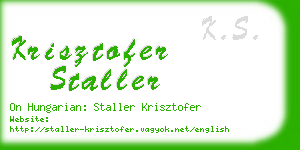 krisztofer staller business card